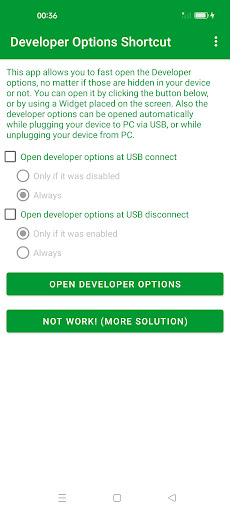 Developer Options Shortcut Screenshot 1 - AppWisp.com