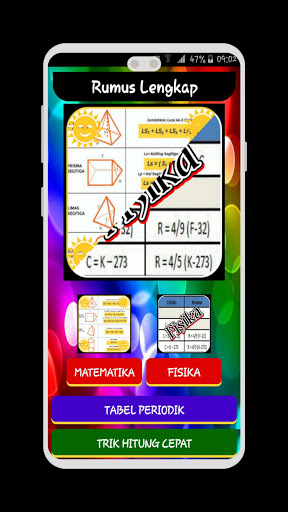 Android application Rumus Matematika Dan Fisika screenshort
