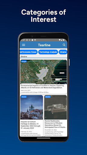 Screenshot of Tearline by NGA