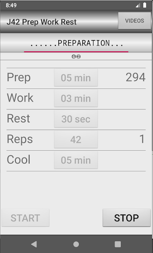 Android application Java42 - Prep Work Rest (HIIT screenshort