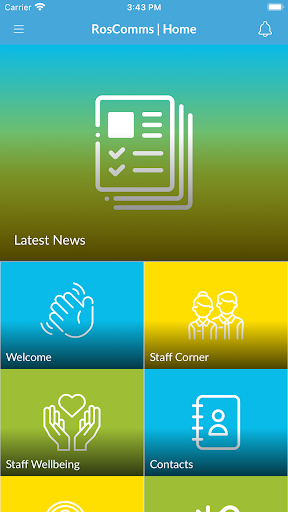 Android application RosComms screenshort