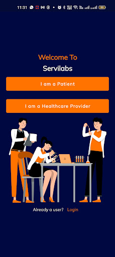 Android application Servilabs- Mobile Medical Lab screenshort