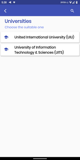 Admission HUB Screen 3