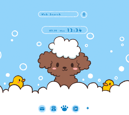 Android application Puppy Bath Time Theme +HOME screenshort