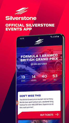 Android application Silverstone Events screenshort