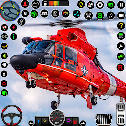 Imagen de ícono de helicóptero vuelo rescate sim