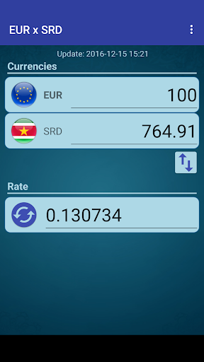 Android application Euro x Surinamese Dollar screenshort