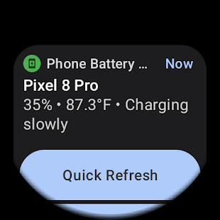 Snímek obrazovky baterie telefonu při nošení