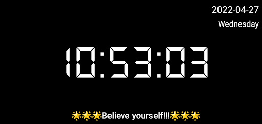 Android application Cool Time Clock Always ON screenshort