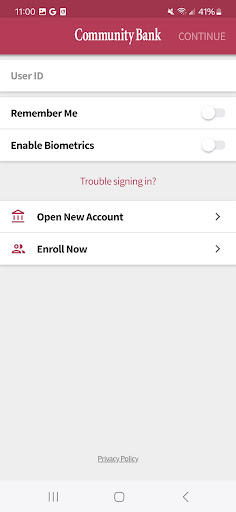Android application Community Bank Topeka Mobile screenshort