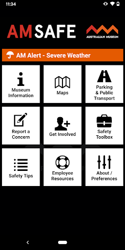 Android application AM Safe screenshort