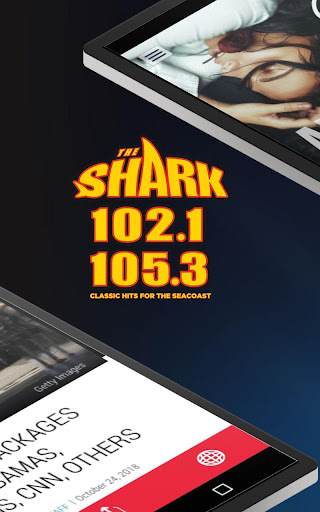 Screenshot of 102.1 & 105.3 The Shark Radio