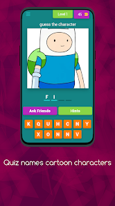 Quiz names cartoon characters 10.4.6 APK + Mod (Unlimited money) untuk android