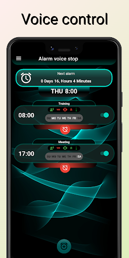 Android application Réveil à désactivation vocale screenshort