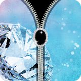 zipper diamond screen lock icon