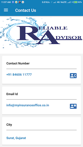 Android application Reliable Advisor screenshort