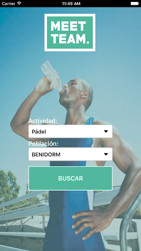 Android application meeteam screenshort