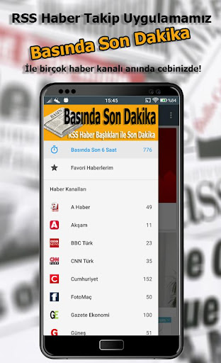 Android application Basında Son Dakika screenshort