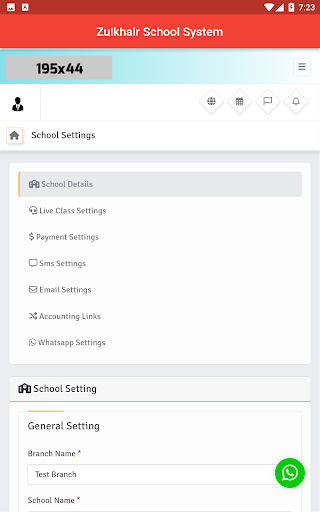 Institute Management System Screen 3