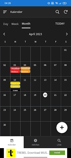 Android application Activity Q screenshort