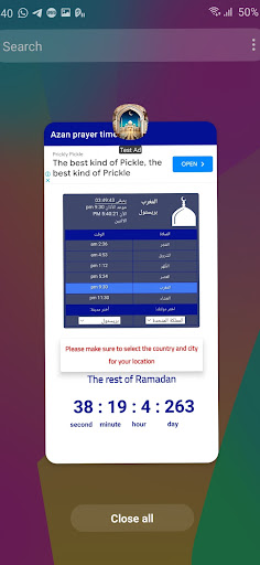 Prayer times Prayer times Azan Screen 3