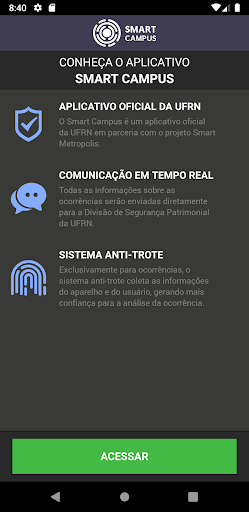 Android application Smart Campus UFRN screenshort