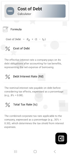 Cost of Debt Calculator