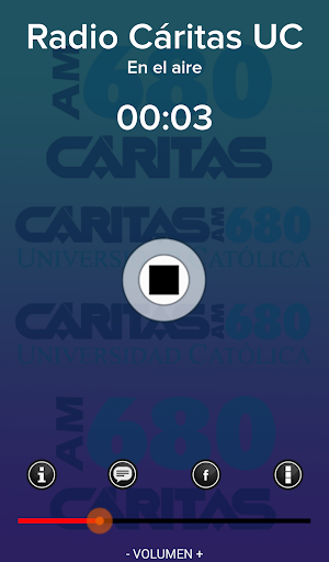 Android application Radio Cáritas Universidad Cató screenshort