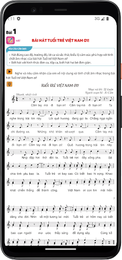 Android application Âm nhạc Lớp11 screenshort