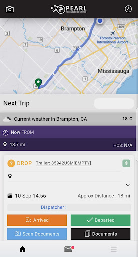 Pearl Technologies Driver App Screen 2
