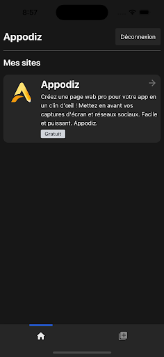 Android application Appodiz - create a site screenshort