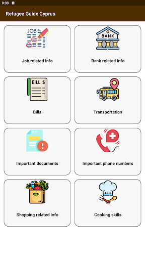 Android application Refugee Guide Cyprus screenshort