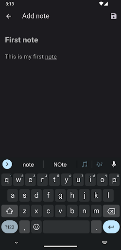 Simple notes Screen 2