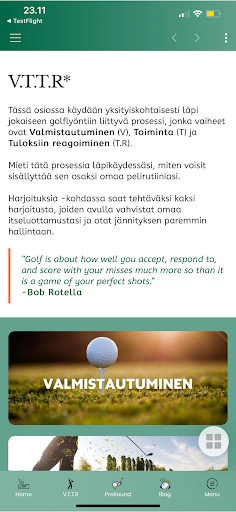 Android application Lyöntikone - Impressive Golf screenshort