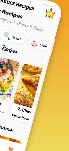 Dinner Recipes Cookbook App Screen 2