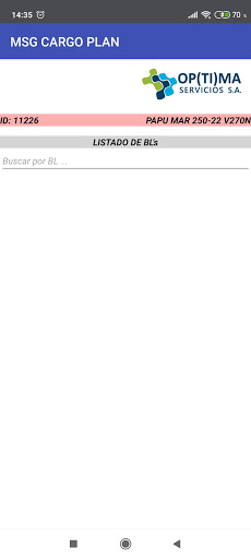 OP(TI)MA MSG CARGO PLAN Screen 3