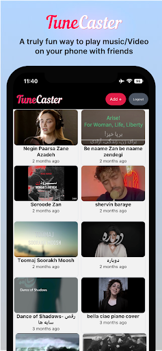 Android application TuneCaster screenshort