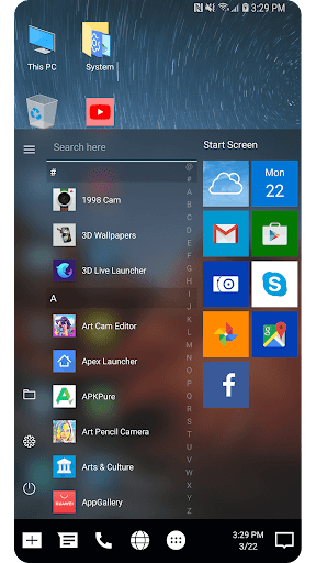 Winner Launcher for Windows UE - Personalization - apps