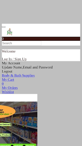 Android application Just Order screenshort