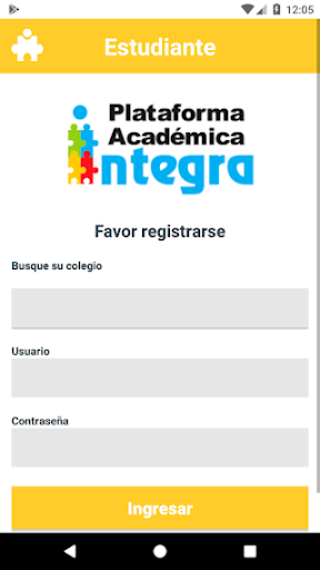 Android application Integra Estudiantes screenshort