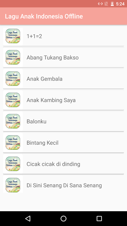 Lagu Anak Indonesia Terkenal - 1.3 - (Android)