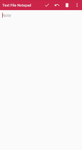 Simple text file notepad Screen 2