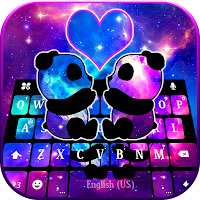 Тема для клавиатуры Galaxy Panda Love
