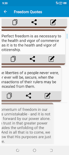 Freedom Quotes App Screen 2