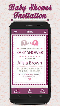 Baby Shower Invitation Card Maのおすすめ画像1