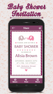 Baby Shower Invitation Card Maker 5.0 APK screenshots 1