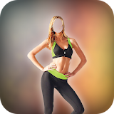 Woman Fitness Photo Suit icon