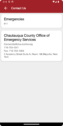 Chautauqua County OES Screen 3