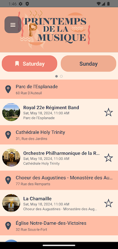 Android application Printemps de la Musique screenshort