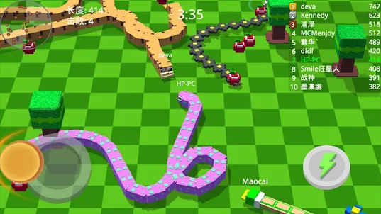 Square Snake fight-Pixel Snake